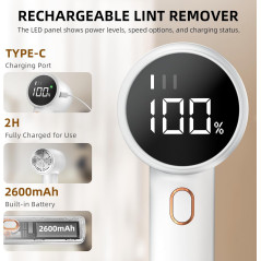 Rasoir Électrique Rechargeable Anti-Bouloches 3 Vitesses LED