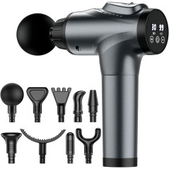 Pistolet de Massage Électrique 30 Vitesses - 9 Têtes, Profond