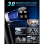 Deep Tissue Massage Gun - Portable Percussion Muscle Massager with 30 Speeds & 6 Attachments for Pain Relief