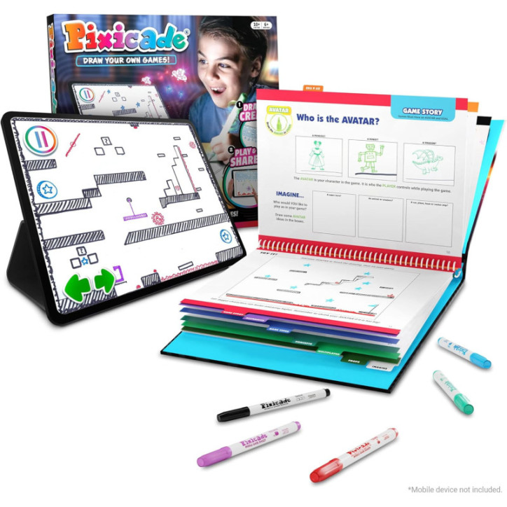 Abacus Brands Pixicade: Turn Drawings into Playable Mobile Video Games – Draw, Snap & Share Instantly!