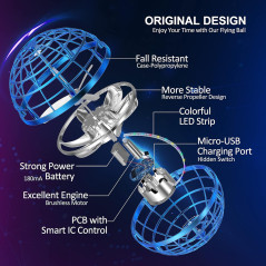 LEMATRIX Flying Orb Ball Toy - Cool Hover Boomerang Spinner for Kids