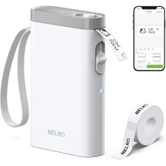Nelko P21 Bluetooth Label Maker - Wireless Mini Printer for Home & Office