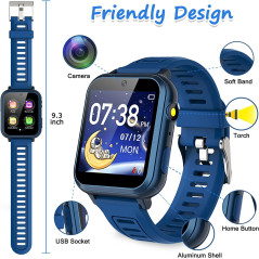Montre Enfants Intelligente 39 Jeux Caméra Musique Cadeau 5-12 ans