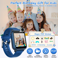 Montre Enfants Intelligente 39 Jeux Caméra Musique Cadeau 5-12 ans