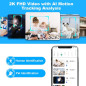 2K WiFi Indoor Security Camera with Pan/Tilt, AI Motion, 2-Way Audio, Siren, App Control, TF/Cloud Storage