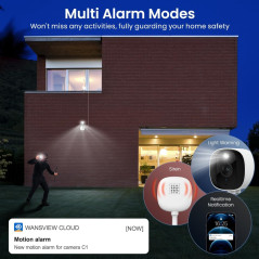 Caméras 2K Sécurité Maison Intérieur/Extérieur Alexa/Google