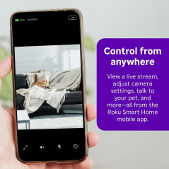 Roku Indoor Camera 2-Pack – 1080p HD, Night Vision, Alexa & Google Ready