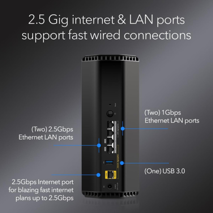 NETGEAR Nighthawk WiFi 7 Routeur BE9300, 9.3Gbps, Tri-Bande, Port 2.5Gbps, 2500pi², 100 Appareils, VPN NETGEAR Nighthawk WiFi 7 Routeur BE9300, 9.3Gbps, Tri-Bande, Port 2.5Gbps, 2500pi², 100 Appareils, VPN