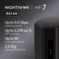 NETGEAR Nighthawk Routeur WiFi 7 Dual-Bande RS140 - Vitesse 5 Gbps, Couvre 2250 pi², 80 Appareils, Port 2.5 Gb NETGEAR Nighthawk Routeur WiFi 7 Dual-Bande RS140 - Vitesse 5 Gbps, Couvre 2250 pi², 80 Appareils, Port 2.5 Gb