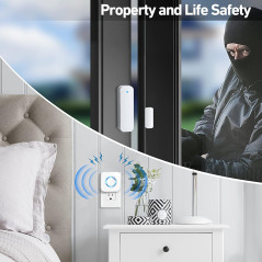 Wireless Door Chime Alarm with 600FT Range, 58 Chimes & LED Alerts