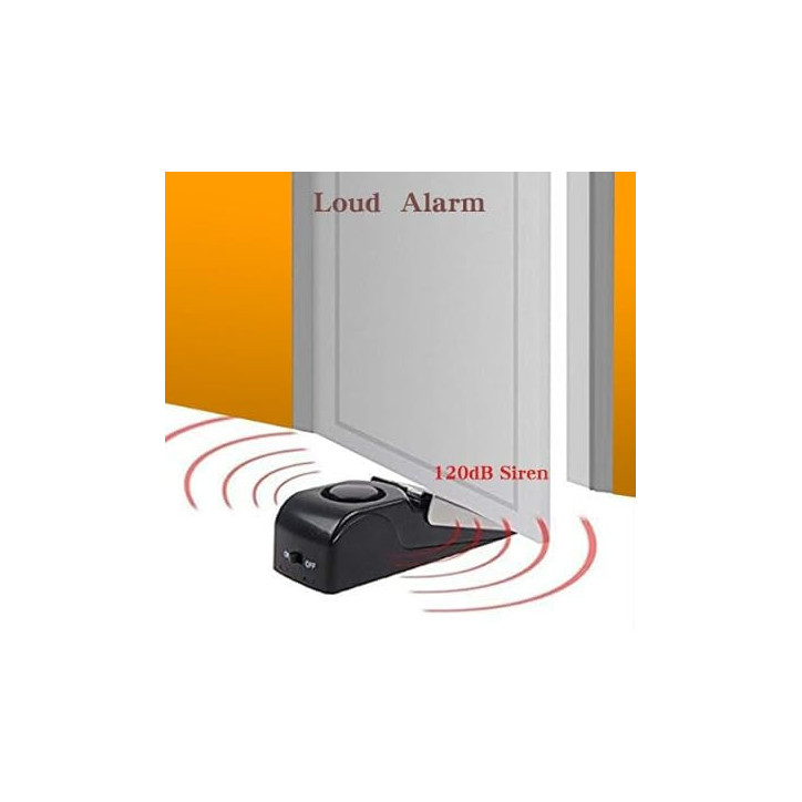 EMDMAK 120dB Door Stop Alarm for Home & Travel, Black (Pack of 2) EMDMAK 120dB Door Stop Alarm for Home & Travel, Black (Pack of 2)
