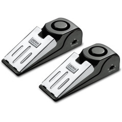 EMDMAK Door Stop Alarm 120DB - Pack of 2 Home & Travel Security (Black)