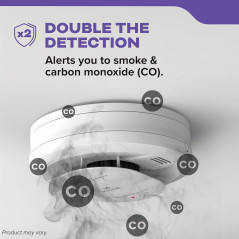 Kidde Smoke & CO Detector 10-Year Battery with LED Warning Indicators