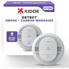 Kidde 10-Year Battery Smoke & Carbon Monoxide Detector with LED Warning Lights, Model 30CUD10