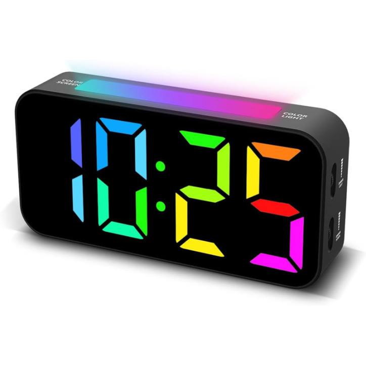 Réveil Loud pour Dormeurs Lourds, Horloge Numérique avec Double Alarme, Veilleuse, Grand Écran, Snooze Réveil Loud pour Dormeurs Lourds, Horloge Numérique avec Double Alarme, Veilleuse, Grand Écran, Snooze