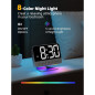 Digital Alarm Clock for Bedroom - Large Bold Numbers, 5 Brightness Levels, 5 Alarms, 8 Night Lights - Silver Digital Alarm Clock for Bedroom - Large Bold Numbers, 5 Brightness Levels, 5 Alarms, 8 Night Lights - Silver