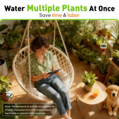 RAINPOINT Automatic Plant Waterer for 10-15 Pots, Adjustable & Waterproof
