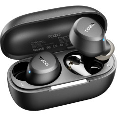 Écouteurs sans fil TOZO A1 Bluetooth 5.3 légers, IPX5, 2 micros, son premium, étui de charge, EQ personnalisé