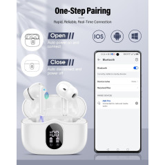 Wireless Earbuds Bluetooth 5.4 with Noise Cancelling Mic & LED Display