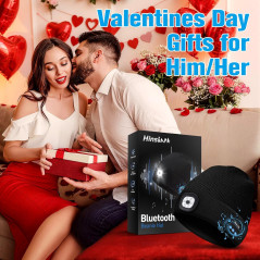 Bonnet LED Bluetooth Homme – Cadeau Saint-Valentin & Anniv