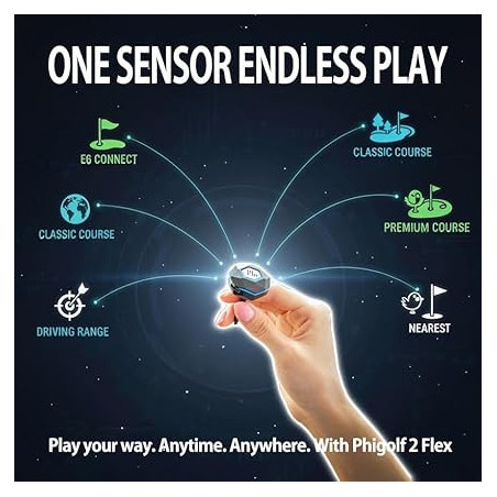 PHIGOLF Home Golf Simulator – Motion Sensor, 38,000+ Courses, App Ready
