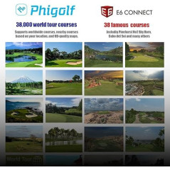 Simulateur de Golf PHIGOLF: Jeu Interactif, 38 000+ Parcours