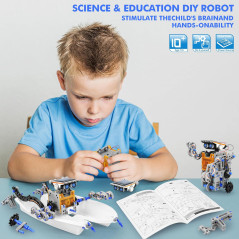 Robots Solaires STEM 13-en-1 pour Enfants 8-12 ans