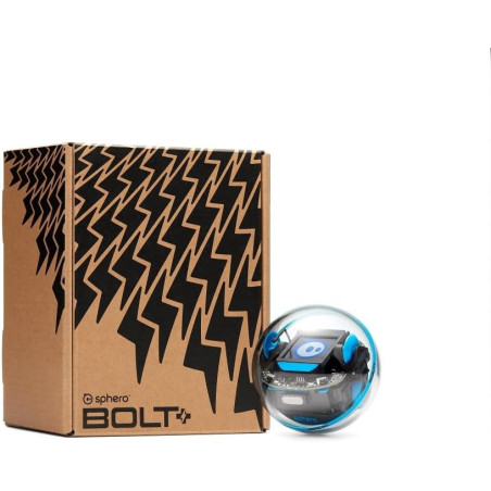 Sphero Bolt+ Coding & AI Robot with Animated LCD, Qi Charging, Waterproof – Compatible with Draw, Blocks, Python, JS – Ages