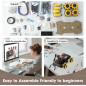 ACEBOTT 5DOF Smart Robot Arm Car Kit for Kids 8-12, ESP32 Arduino/Python Coding, App & Remote STEM Toy