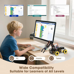 Robotics Kit for Kids 8-12 | ACEBOTT Smart Robot Arm Car STEM Toy