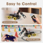 ACEBOTT 5DOF Smart Robot Arm Car Kit for Kids 8-12, ESP32 Arduino/Python Coding, App & Remote STEM Toy