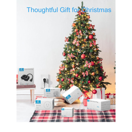 EIGHTREE Prise Intelligente 15A Wi-Fi & Bluetooth, Compatible Alexa & Google, Minuterie & Télécommande, Certifiée FC