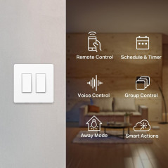 Interrupteur Kasa Smart HS200-2 2-Gang Wi-Fi Alexa Google Home