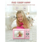 Appareil Photo Numérique FHD 1080P Compact Rose avec Zoom 16X, Anti-Tremblement et Carte 32Go pour Enfants