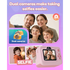 Appareil Photo Enfants Instantané 1080P - Cadeau Anniv Noël