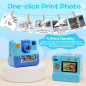 Kids Instant Print Camera with 32GB Card & 3 Rolls Paper, FHD Selfie & Video, Gift for Ages 3-12 (Blue) Kids Instant Print Camera with 32GB Card & 3 Rolls Paper, FHD Selfie & Video, Gift for Ages 3-12 (Blue)