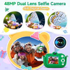Appareil Photo Enfant 48MP 1080P Cadeau Anniversaire Noël