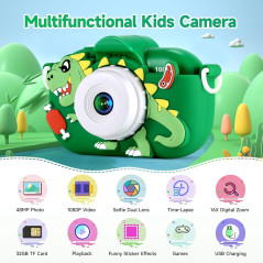 Appareil Photo Enfant 48MP 1080P Cadeau Anniversaire Noël