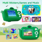 Appareil Photo Enfants 48MP Double Lentille HD 1080P avec Carte 32Go, Cadeau Anniversaire Noël Garçons 3-9 ans