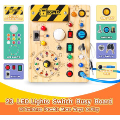 Montessori Busy Board for Toddlers - Sensory Learning Toy 1-3 Years