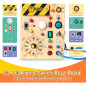 Busy Board Montessori pour Tout-Petits 1-3 Ans – Jouet Éducatif Sensoriel et Nomade pour Enfants Autistes