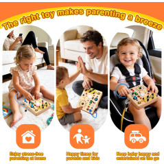 Montessori Busy Board for Toddlers - Sensory Learning Toy 1-3 Years