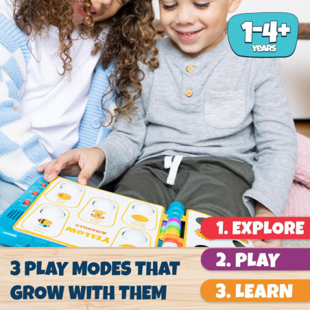 Chuckle & Roar Pop It! Colors Book – Bilingual Sensory Toy for Toddlers