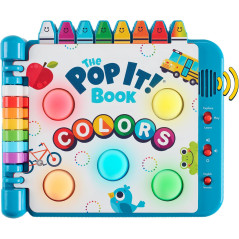 Chuckle & Roar Pop It! Livre Couleurs – Apprentissage Bilingue Enfants