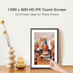 10.1 Frameo Digital Picture Frame - HD Touch, 32GB, Wifi, Wall Mountable