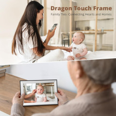 Dragon Touch 10.1 HD Digital Photo Frame - WIFI, Touch Screen & App