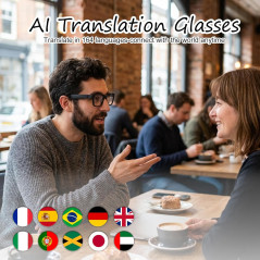 Lunettes AI Bluetooth avec Verres Changeant Couleur & Traduction
