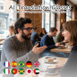 Lunettes AI Intelligentes à Verres Colorés Bluetooth - Traducteur 160+ Langues, Assistant Vocal Lunettes AI Intelligentes à Verres Colorés Bluetooth - Traducteur 160+ Langues, Assistant Vocal