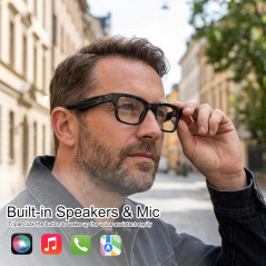 Lunettes AI Bluetooth avec Verres Changeant Couleur & Traduction