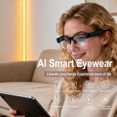 AI Smart Glasses with 8MP Camera, Real-Time Translation & Voice Assistant